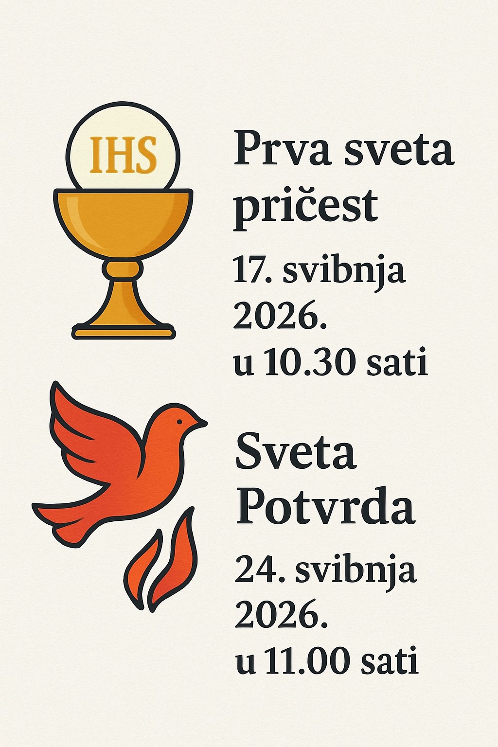 Prva sveta Pričest i Sveta Potvrda